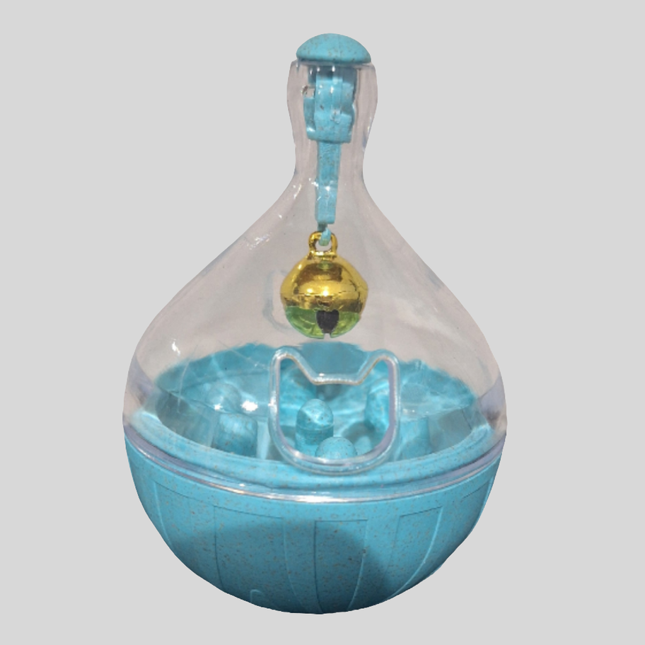 Cat Treat Dispenser With Bell - Interactive Puzzle Feeder