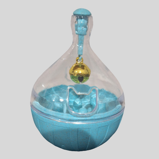 Cat Treat Dispenser With Bell - Interactive Puzzle Feeder